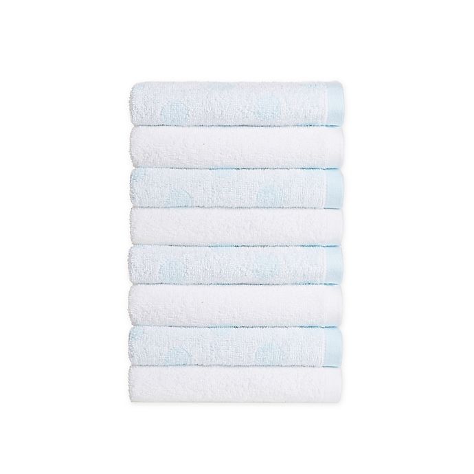 Simply Essential™ Cotton Washcloths in Blue (Set of 8)