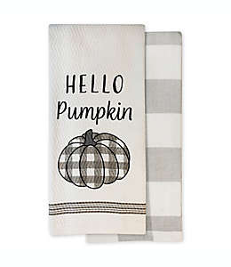 Toallas de cocina de algodón Hello Pumpkin, 2 piezas