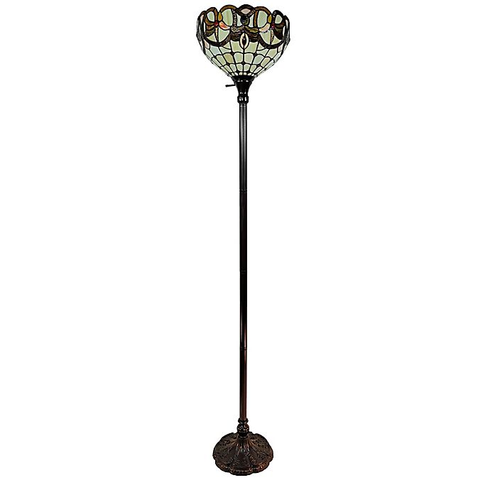 Style Vintage Torchiere Floor, Torchiere Floor Lamp With Built In Motion Lavalier