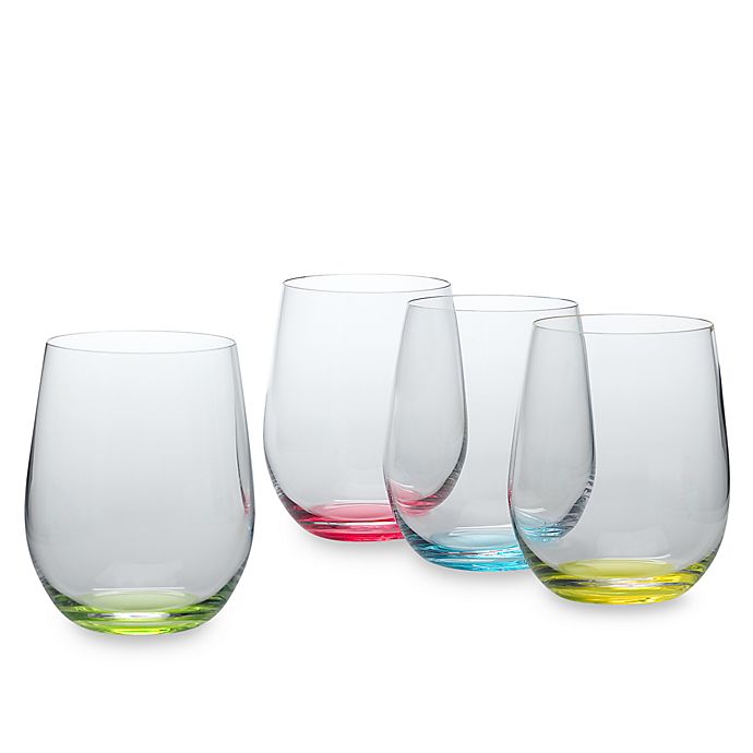 Riedel O Happy "O" Wine Tumblers Glasses Set of 4 