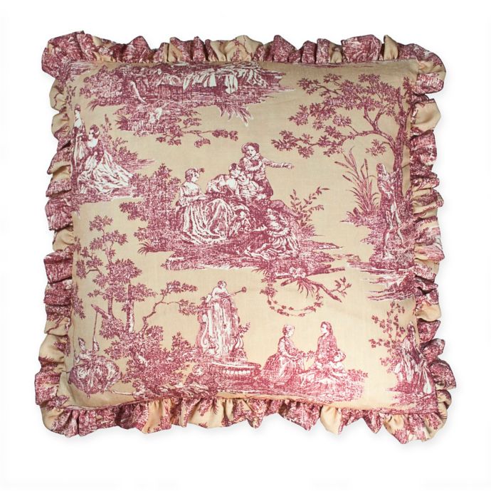 Sherry Kline Country Sunset Main Ruffles European Pillow Sham in Burgundy Bed Bath & Beyond