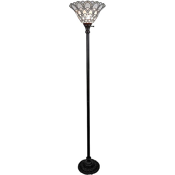 Tiffany Style 72-Inch Vintage Torchiere Floor Lamp