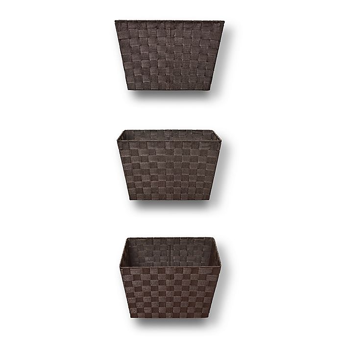 La Mont Carly Wall Hanging Basket in Chocolate (Set of 3)
