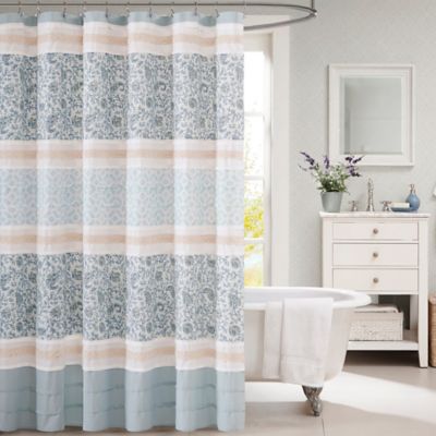 Madison Park Dawn 72-Inch x 72-Inch Shower Curtain in Blue - Bed Bath ...