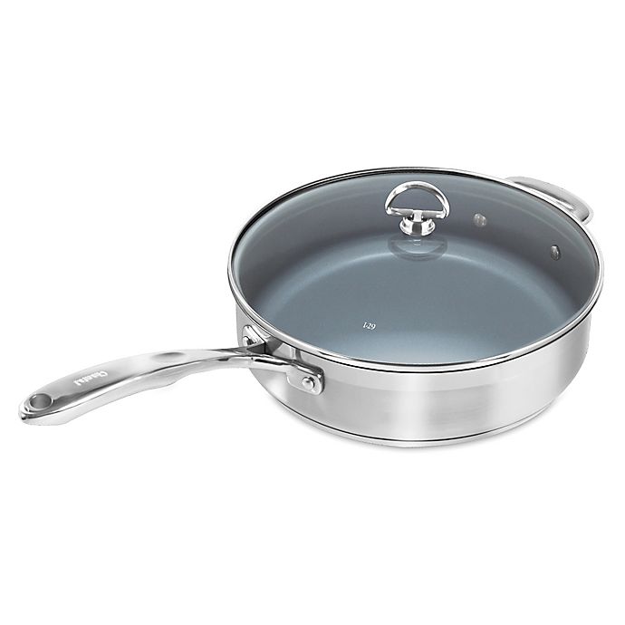 Chantal® Nonstick Ceramic Coated Induction 21 Steel™ 5 qt. Covered Sauté Pan