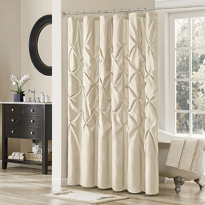 Madison Park Laurel Tufted Semi-Sheer Shower Curtain