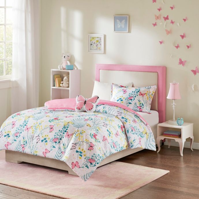 Mi Zone Kids Cynthia Printed Butterfly Comforter Set Bed Bath Beyond