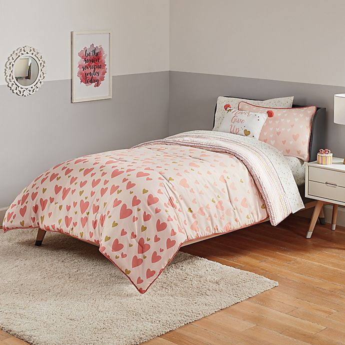 Marmalade™ Sweet Heart 7-Piece Queen Comforter Set in Pink