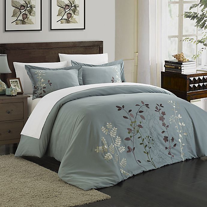Chic Home Kathy 7-Piece Queen Duvet Cover Set in Green