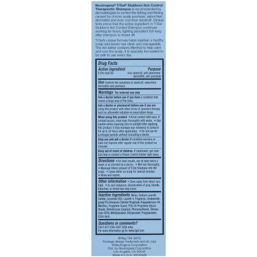 Neutrogena T Gel 4 4 Oz Therapeutic Shampoo Stubborn Itch Bed Bath Beyond