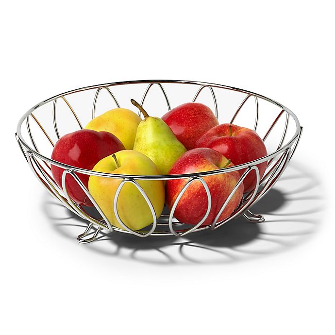 New Chrome Free Shipping Spectrum 86870 Shapes/Circles Round Fruit Bowl 