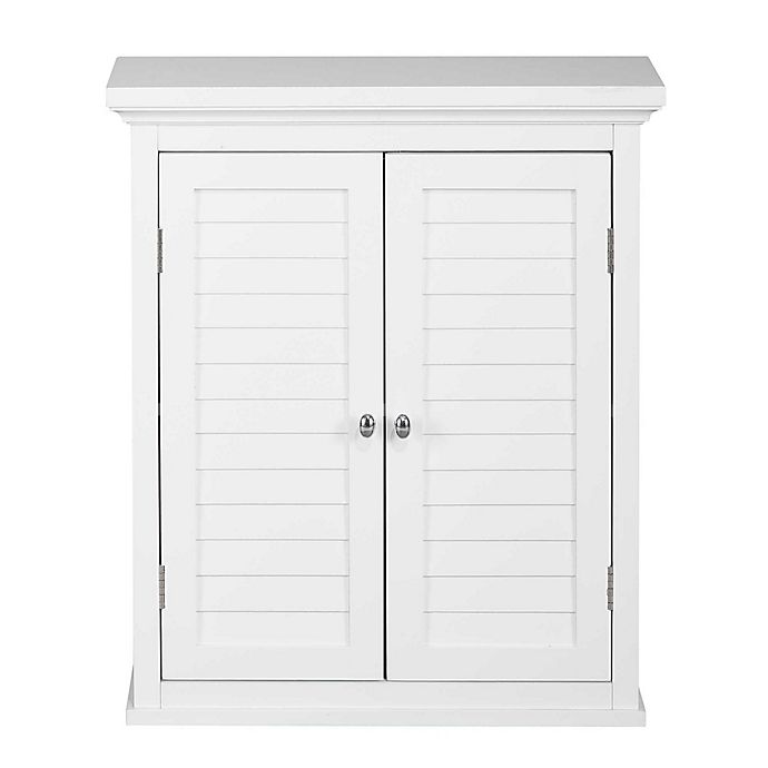 Teamson Home Glancy 2-Door Removable Wooden Wall Cabinet in White