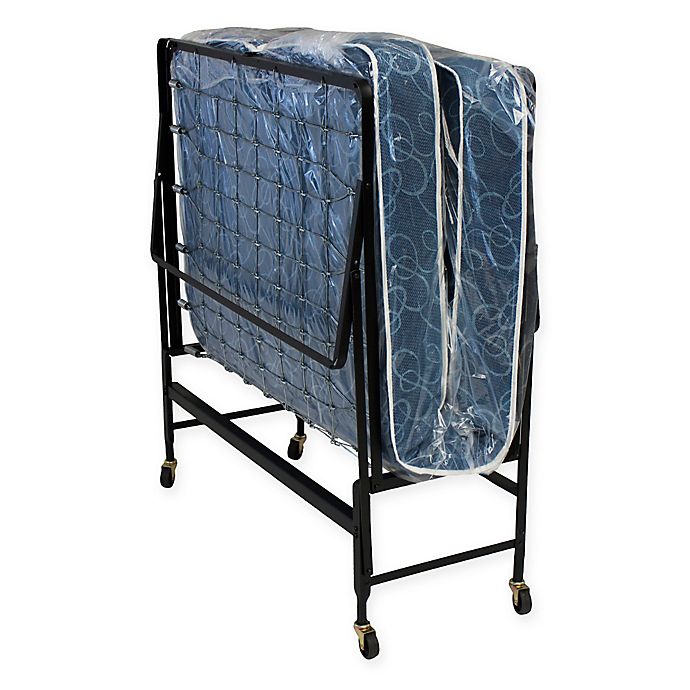 MetalCrest Twin Rollaway Folding Bed with Innerspring Mattress