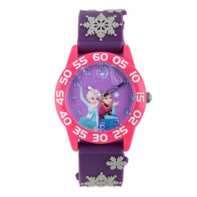 Disney® Frozen Children's Elsa/Anna Time Teacher Watch in Pink Plastic ...