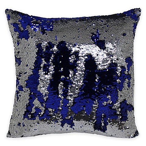 Buy Mermaid Sequin Throw Pillow in Blue/Silver from Bed Bath & Beyond