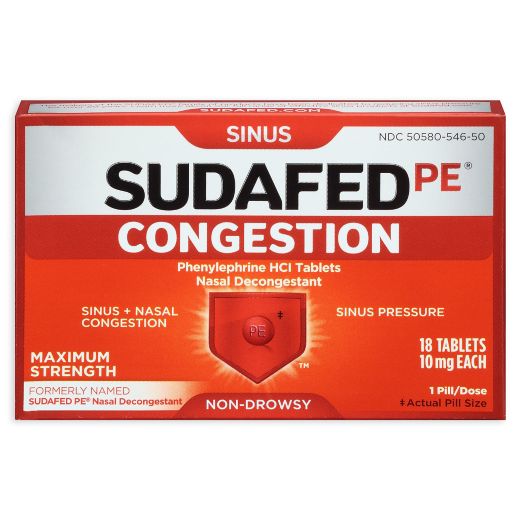 Sudafed Pe 18 Count Maximum Strength Congestion Tablets Bed Bath Beyond