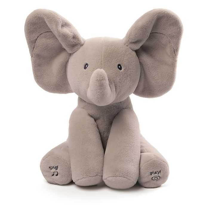 Baby GUND Flappy Elephant Animated Grey Gray 11" Musical Sings Moves Plush Toy for sale online 