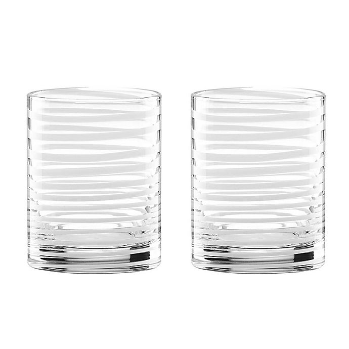 kate spade new york Charlotte Street™ White Double Old Fashioned Glasses (Set of 2)