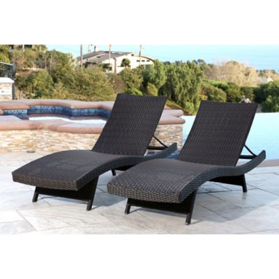 Abbyson Living® Redondo Outdoor Adjustable Wicker Chaise ...