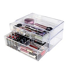 image of Lori Greiner® Clear Stacking Cosmetic Organizer