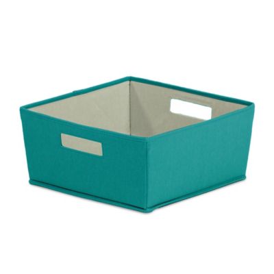 b+in® Fabric Storage Bin in Teal - Bed Bath & Beyond