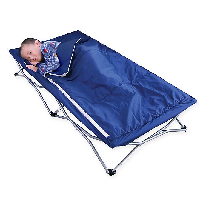 Regalo 47-Inch x 26-Inch Deluxe Portable Folding Toddler Cot in Navy