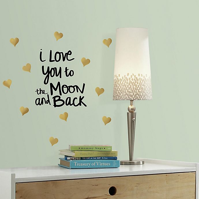I Love You To The Moon And Back Quote Peel and Stick Wall Decals