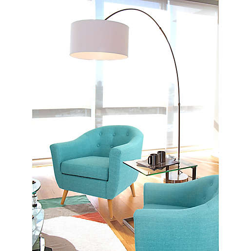 Salon Floor Lamp With Fabric Shade, Lumisource Salon Floor Lamp
