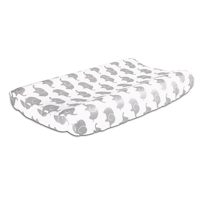 The Peanutshell™  Elephant Changing Pad Cover in Grey