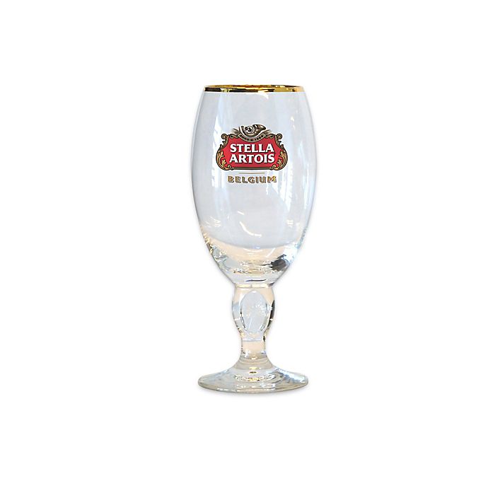 2 Stella Artois Gold Rim Chalice Beer Glasses 40 CL  ANNO 1365 Brewing 