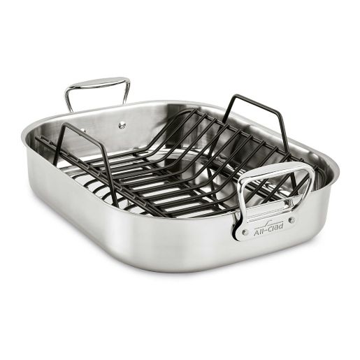 All-Clad Large Stainless Steel Roaster With Rack