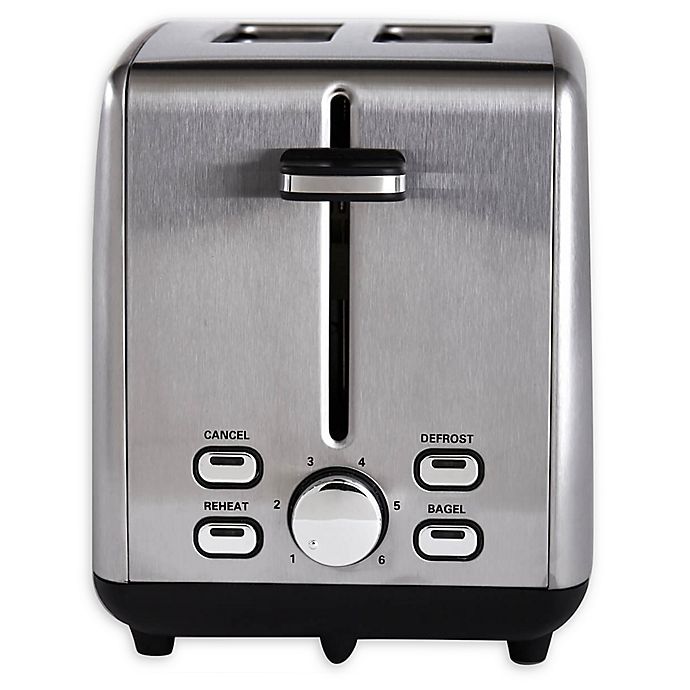 AEVO 2-Slice Toaster Extra-Wide Slots with Digital Time Display Stainless Steel 