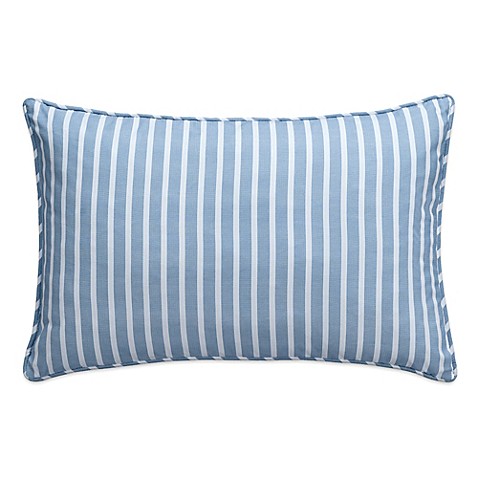 Nautical Map Striped Oblong Throw Pillow in Light Blue - Bed Bath & Beyond