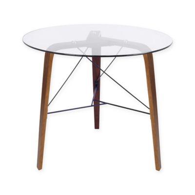 Lumisource Trilogy Bistro Table In Walnut Brown