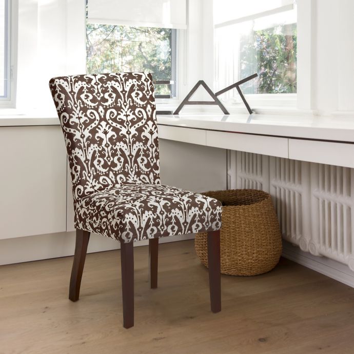 FurnitureSkins™ Bali Stretch Dining Chair Slipcover in Tobacco Bed