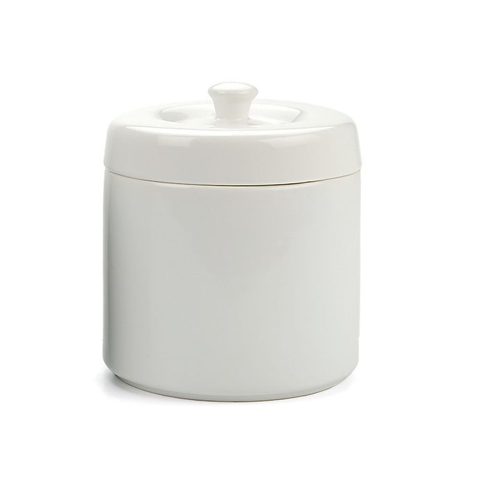 RSVP Stoneware Grease Keeper in White