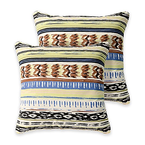 Crescent 18-Inch Square Throw Pillows in Red/Black (Set of 2) - Bed Bath & Beyond