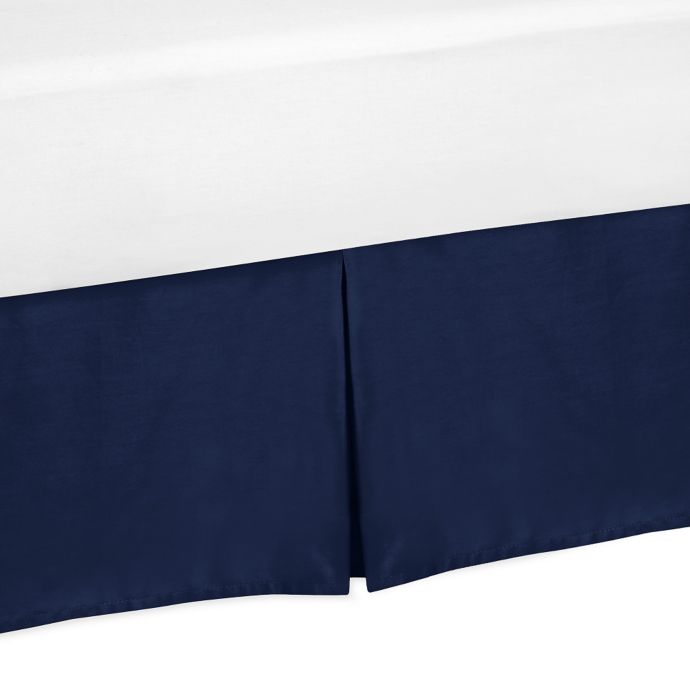 Sweet Jojo Designs Navy and Grey Plaid Bed Skirt Bed Bath & Beyond