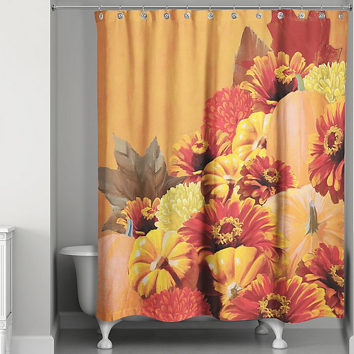 Autumn Shower Curtain Fall Lake in Forest Print for Bathroom 70 Inches Long 