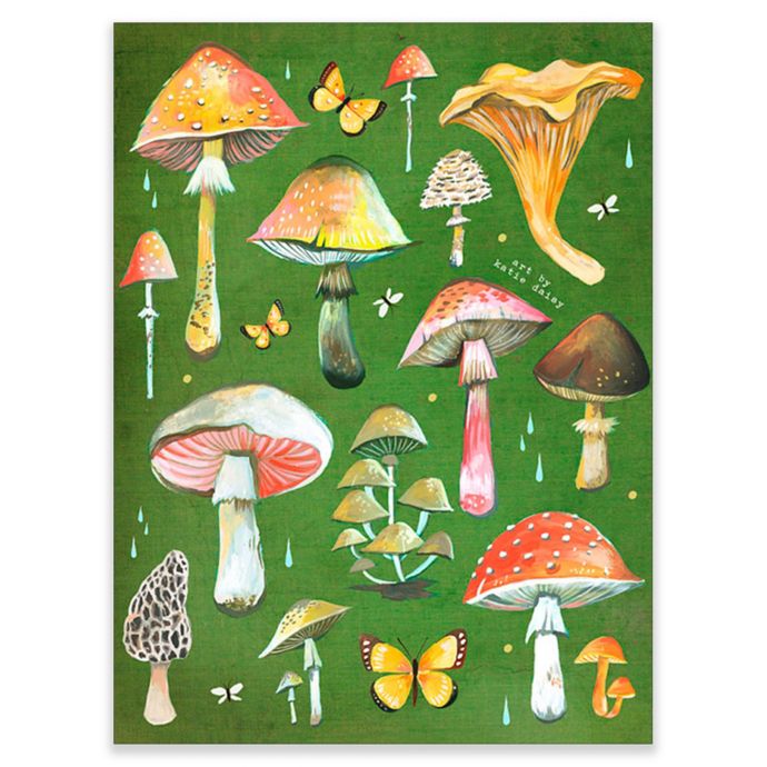 GreenBox Art Mushroom Chart Wheatpaste Wall Art | Bed Bath & Beyond