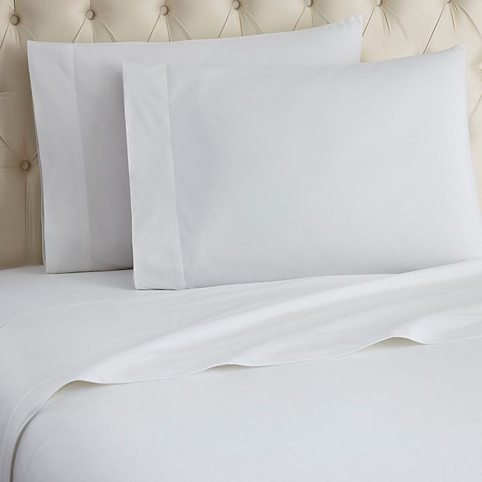 Micro Flannel® Solid Queen Sheet Set in White
