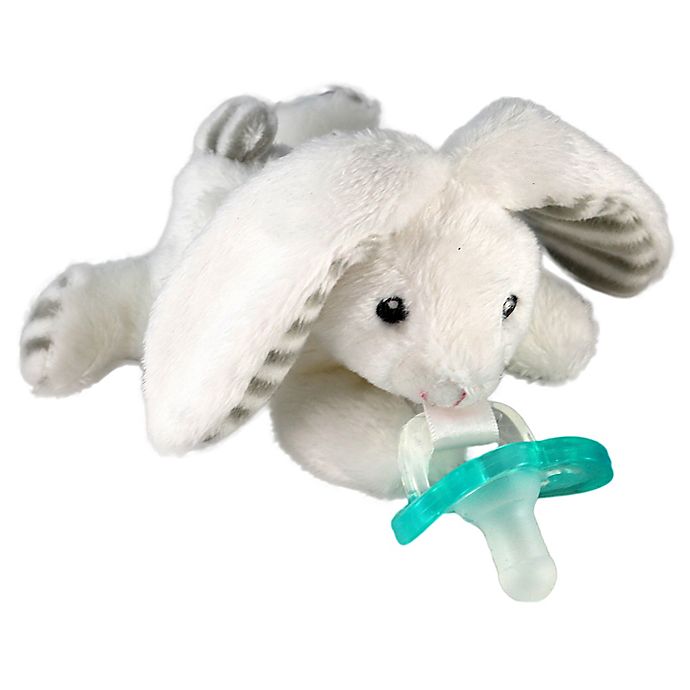 RaZbaby® RaZbuddy Bunny Pacifer Holder with Removable JollyPop Pacifier