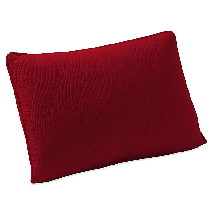 Brielle Stream Standard Pillow Shams in Red (Set of 2)
