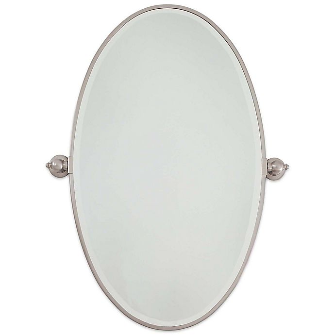 Minka Lavery 21 5 Inch X 36 Oval, Brushed Nickel Mirror Bed Bath Beyond