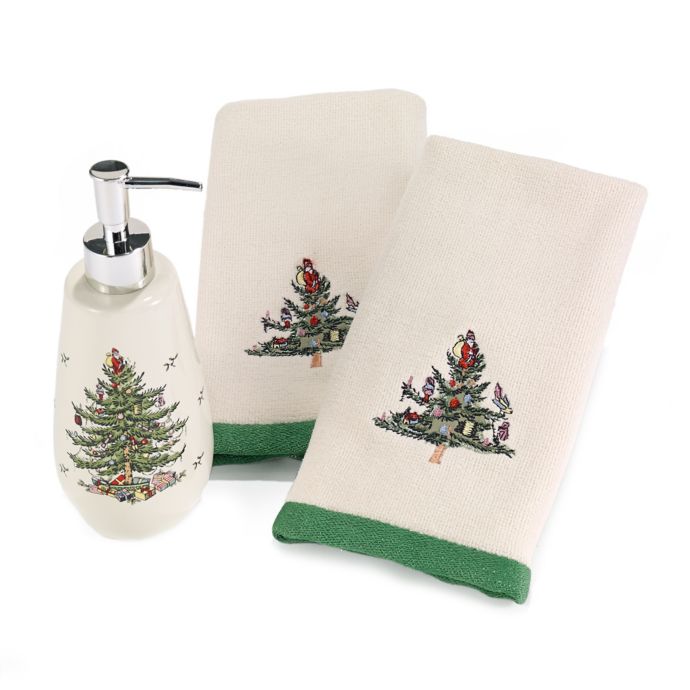 AvantiThe Art Of BathFinger Tip Holly Wreath Towel Set Of 3New In Box!! 