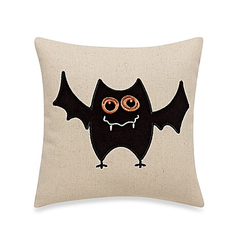Batty Halloween Throw Pillow in Black - Bed Bath & Beyond
