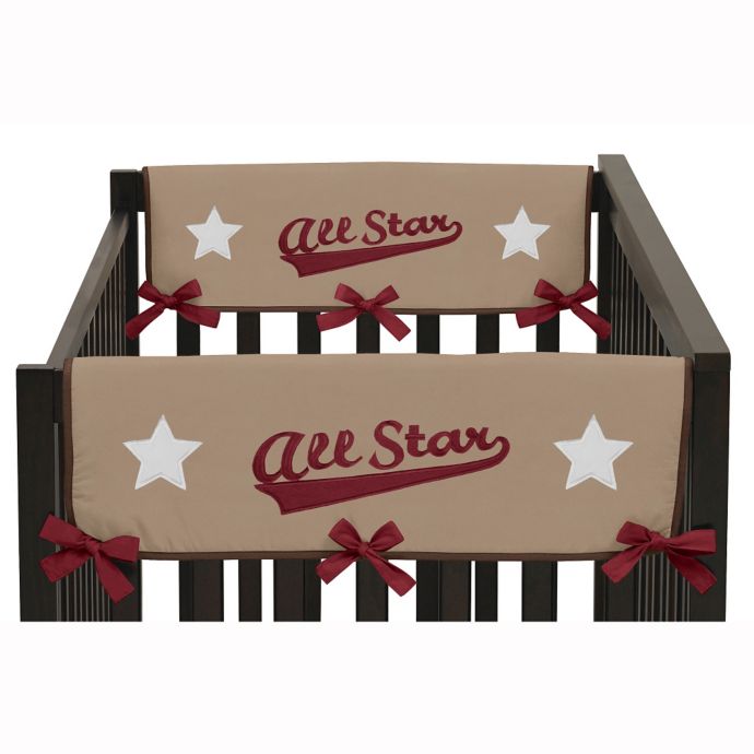 Sweet Jojo Designs All Star Sports Short Crib Rail Guard Covers Bed