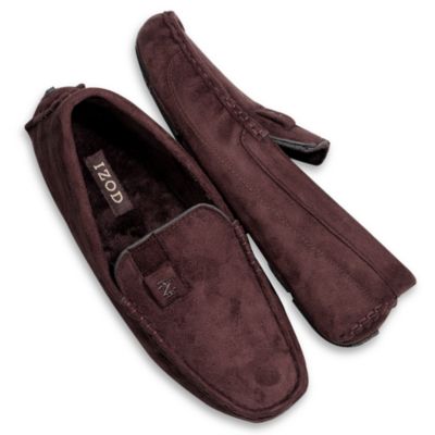 izod microsuede slippers