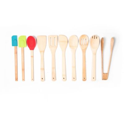 silicone bamboo utensils