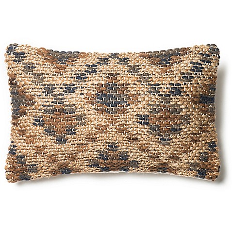 Loloi Nubby Horizontal Rectangle Throw Pillow in Brown/Beige - Bed Bath & Beyond
